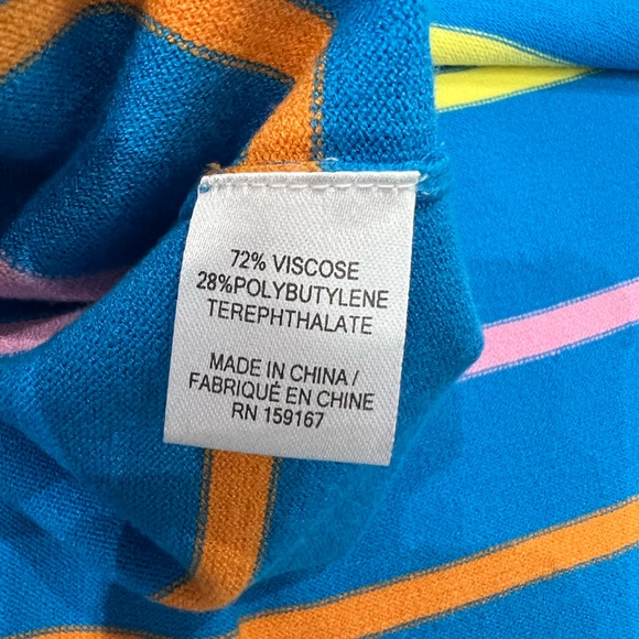 💙🦓Milly Minis🦓💙 Girl's Rainbow Stripe Flared Dress Size 12 - Picture 4 of 5